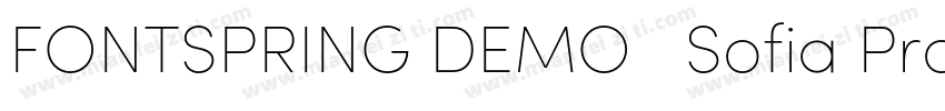 FONTSPRING DEMO   Sofia Pro Ultra L字体转换